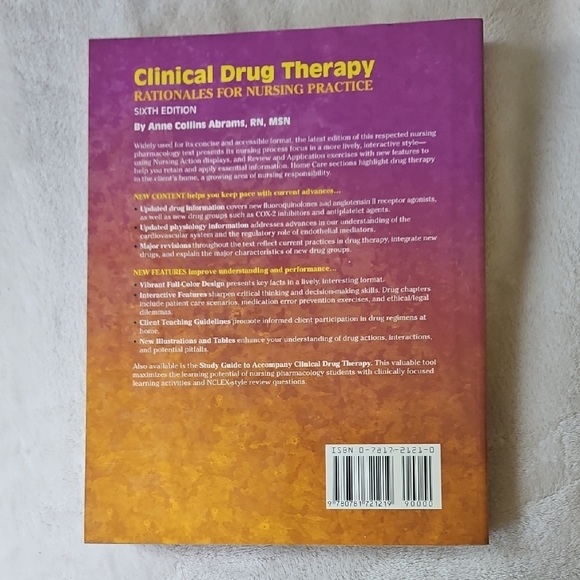 Clinical Drug Therapy: Rationales for Nursing Practice - Sixth Edition - Picture 3 of 6